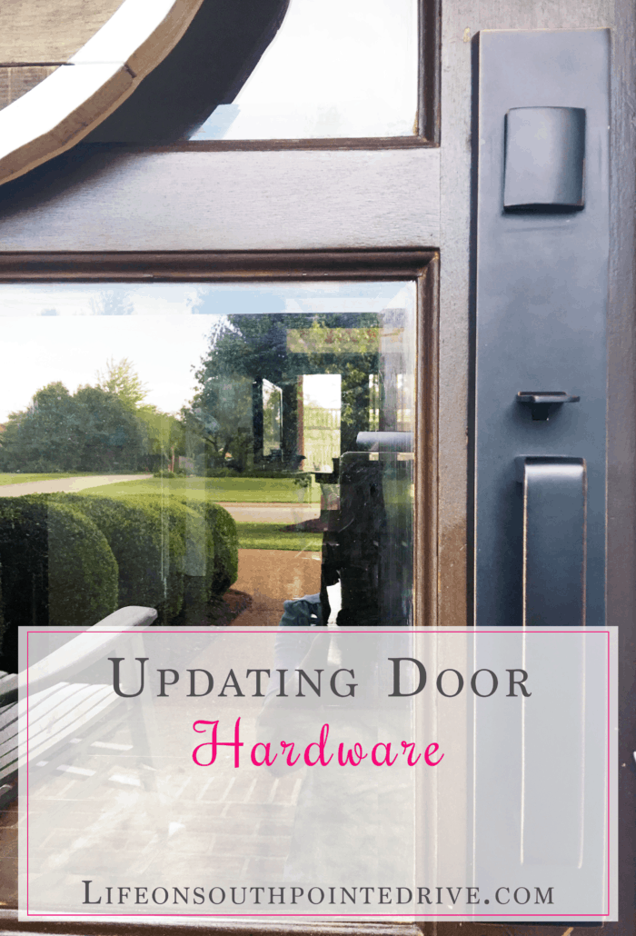 Updated Door Hardware, Door hardware, exterior door, sure-loc, changing door hardware
