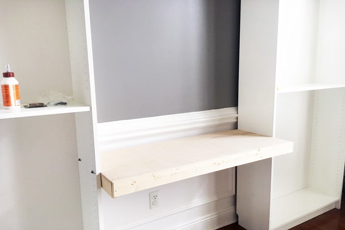 Diy Built Ins With Ikea Billy Bookcases, Ikea Bookcase With Built In Desk