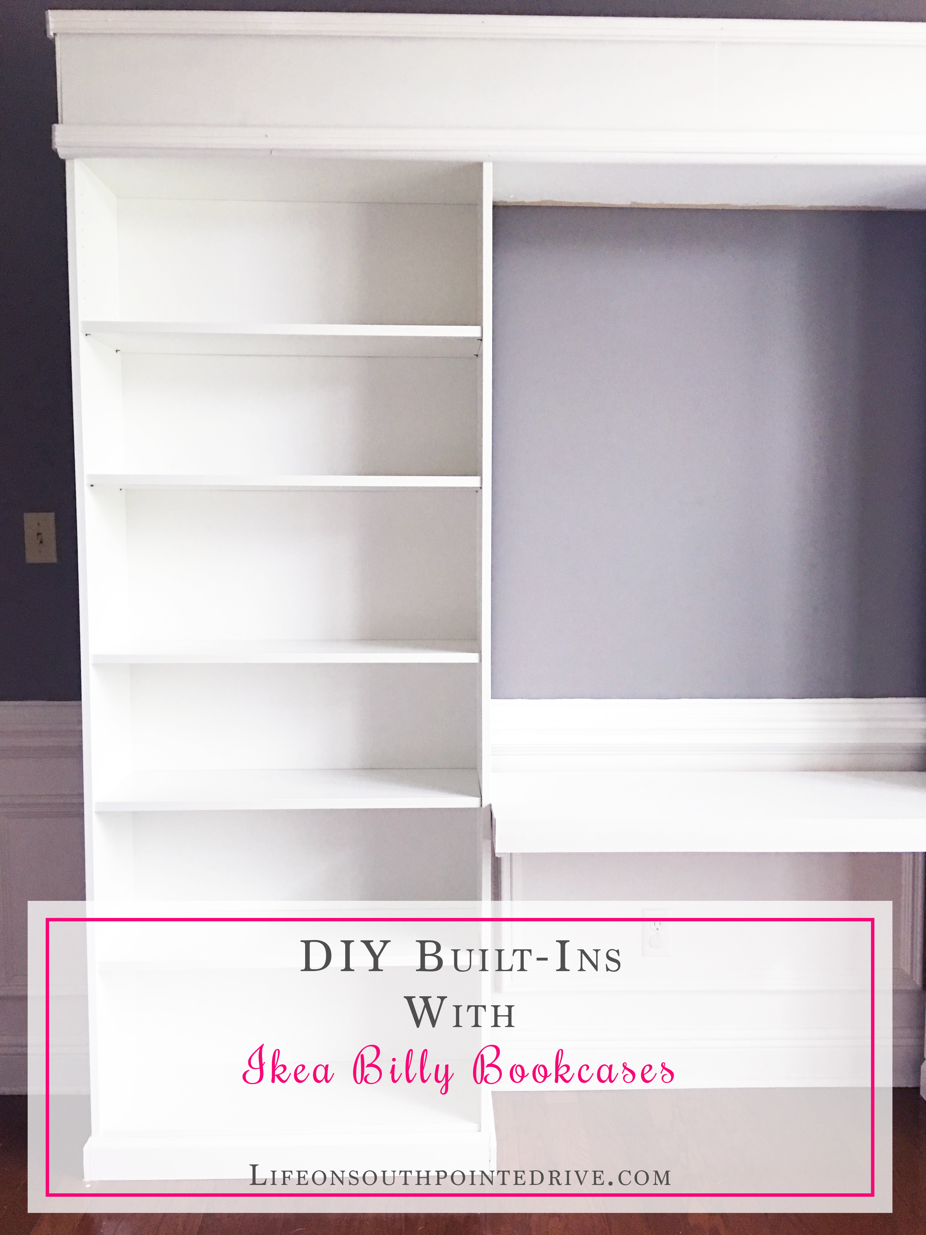 Diy Built Ins With Ikea Billy Bookcases Life On Southpointe Drive