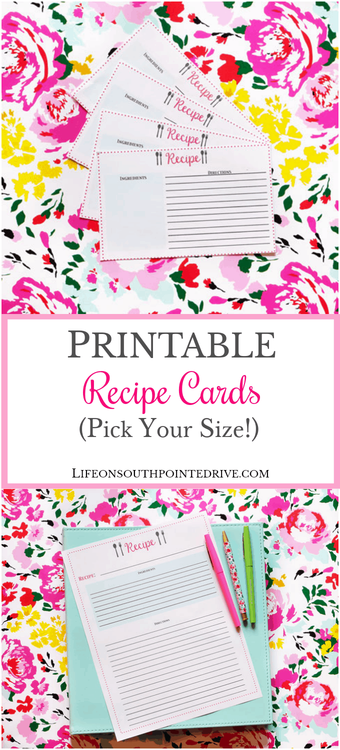 Free Printable Recipe Cards Organize Your Kitchen