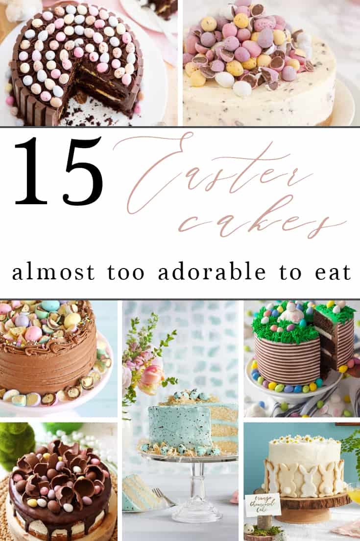 These 15 Easter cakes are almost too adorable to eat. You've got to give some of these yummy Easter dessert recipes a try! | Easter dessert, Easter cakes, Easter bunny cake, cake recipes #easter #cakerecipes